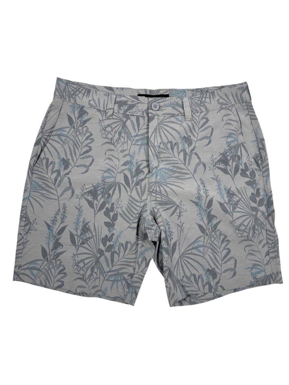 Travis Mathew Golf Performance Shorts Men 34 Gray Floral Stretch Coastal Canyon